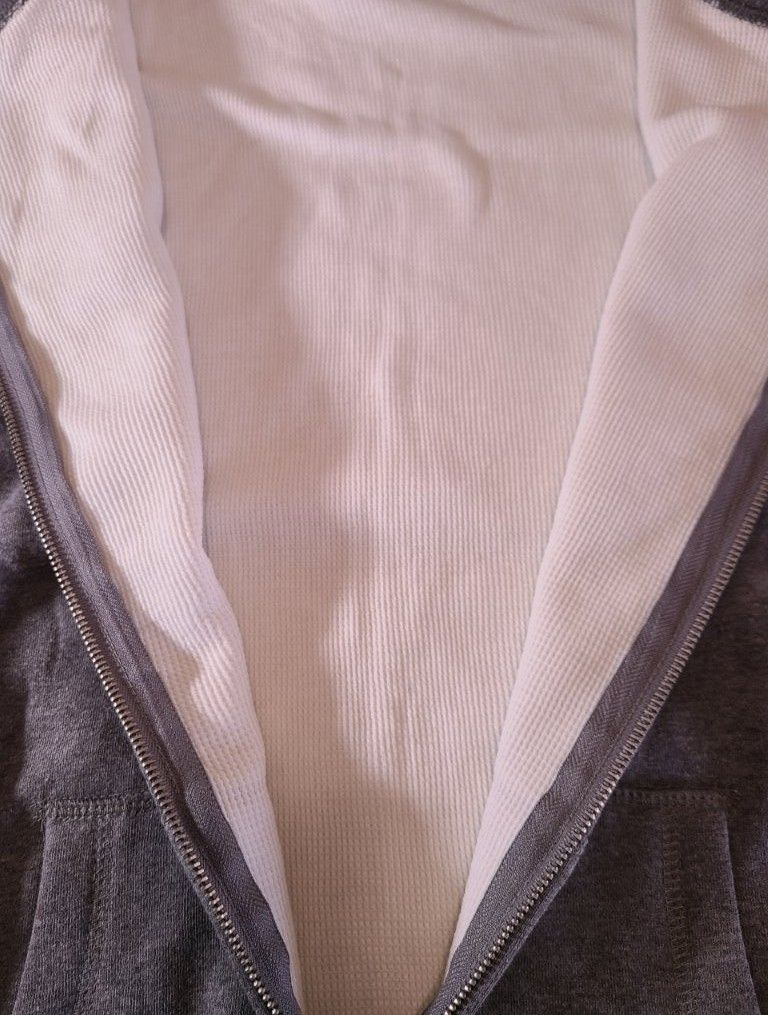 Hall Of Fame Mens Xl Gray Thermal Lined Fleece Full Zip Jacket Streetwear Nwot — image 3 of 8